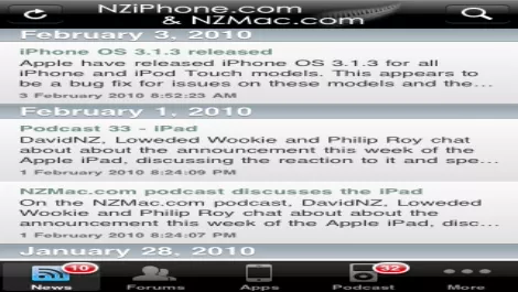 Free NZMac.com and NZiPhone.com app released