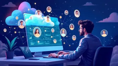 Human marketer computer ai driven campaign digital clouds network connections