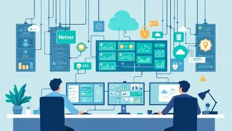 Modern network operations center it professionals managing dashboards