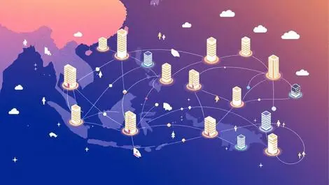 Asia pacific network office buildings software partnership distribution map