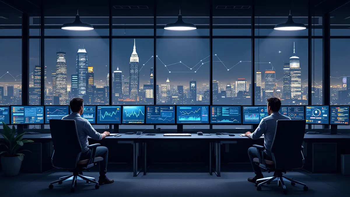 Realistic illustration canadian high tech business office cybersecurity operations center