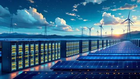 Australian data centre renewable energy servers solar wind power