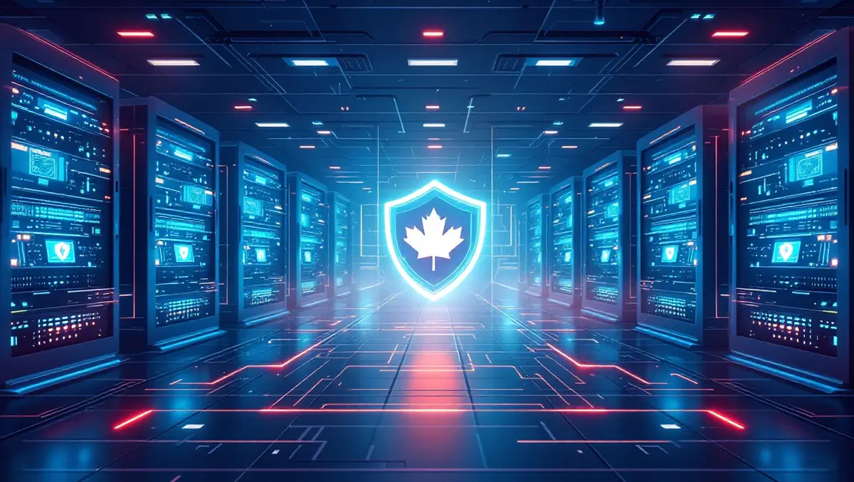 Secure data center ai cybersecurity innovation canada maple leaf emblem