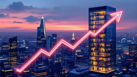 London skyline glass office ai growth circuit arrows europe funding