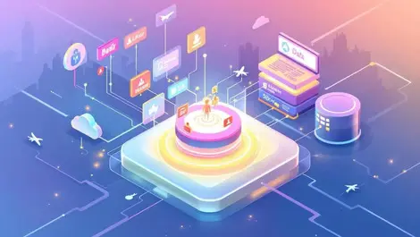 Secure data marketplace audience segments global city skyline