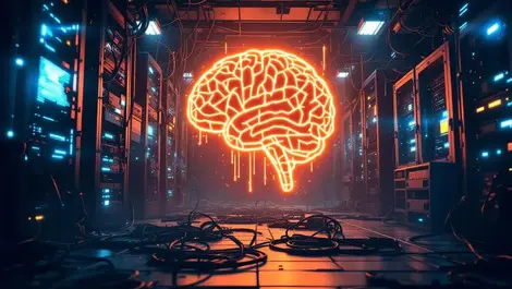 Ai brain light patterns vs aging server cables legacy it room