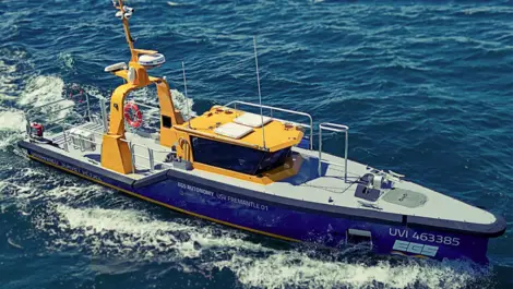 Uncrewed vessel surveys subsea cable route off WA coast