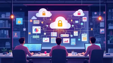 Editorial office security automation agents cloud risk warnings locks