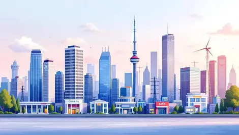 Canadian skyline growth chart bank and energy infrastructure