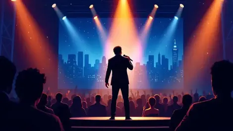 Lionel richie toronto gala microphone warm spotlights canada